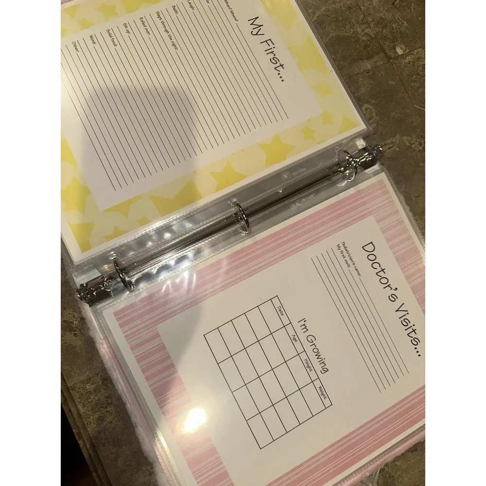 Pink Lamb Baby Memory Book Girl‎ Plush Cover 3-Ring Binder Keepsake Album New